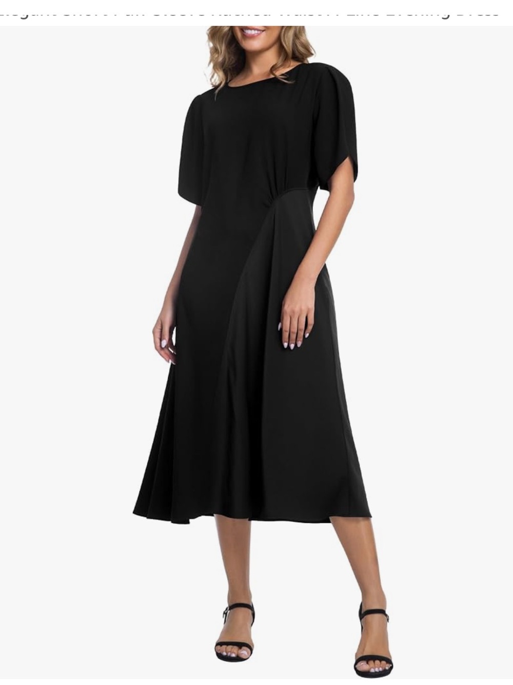 OLAESA (No Girl Left Behind) Black Asymmetrical Midi Dress Size XXL